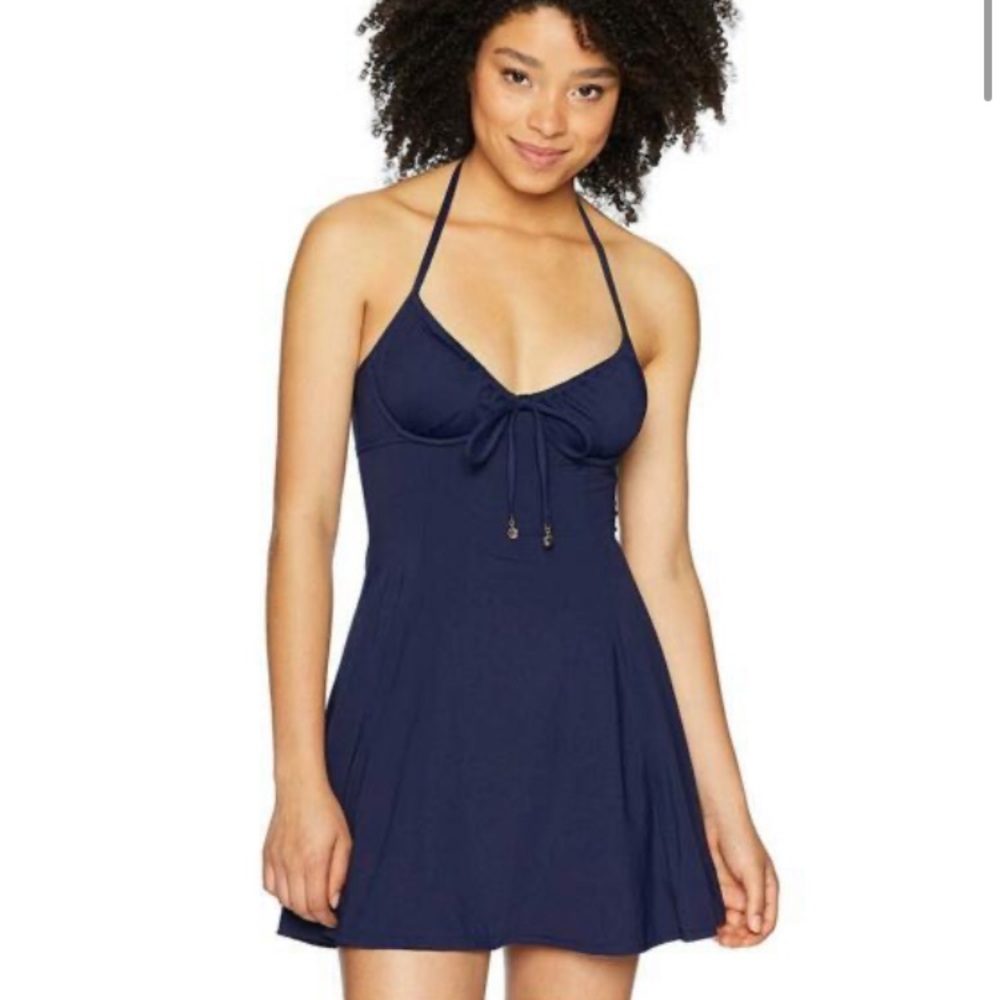 Anne Cole Retro Halter Plus Size Swim dress
